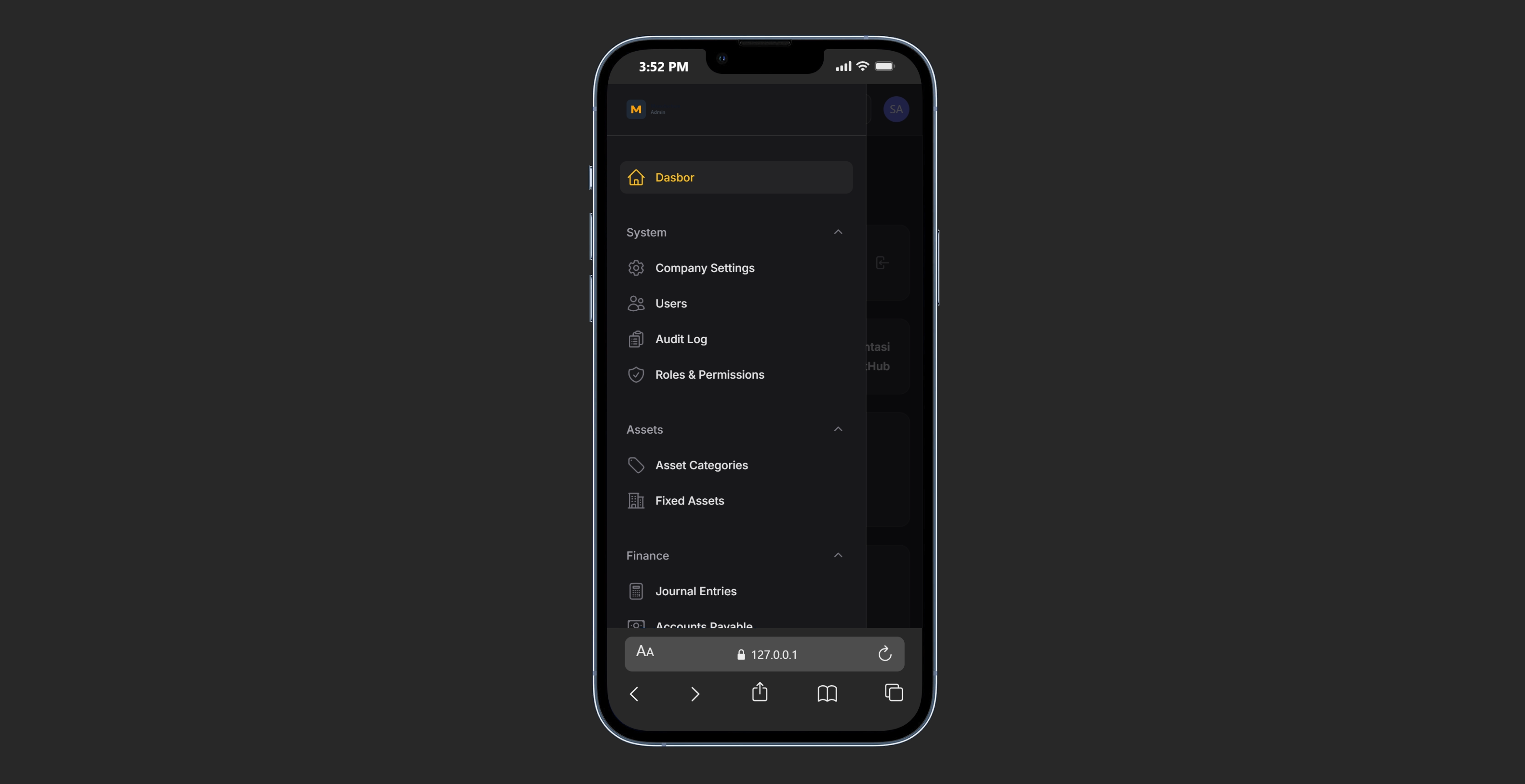 Dashboard Overview Mobile