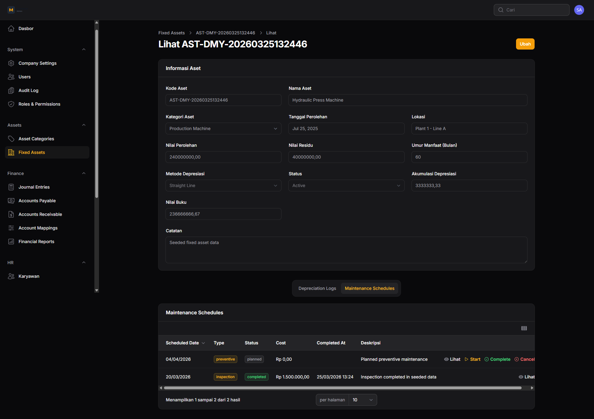 Fixed Asset 2