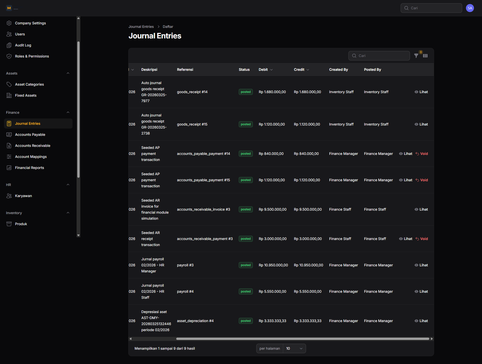 Journal Entries