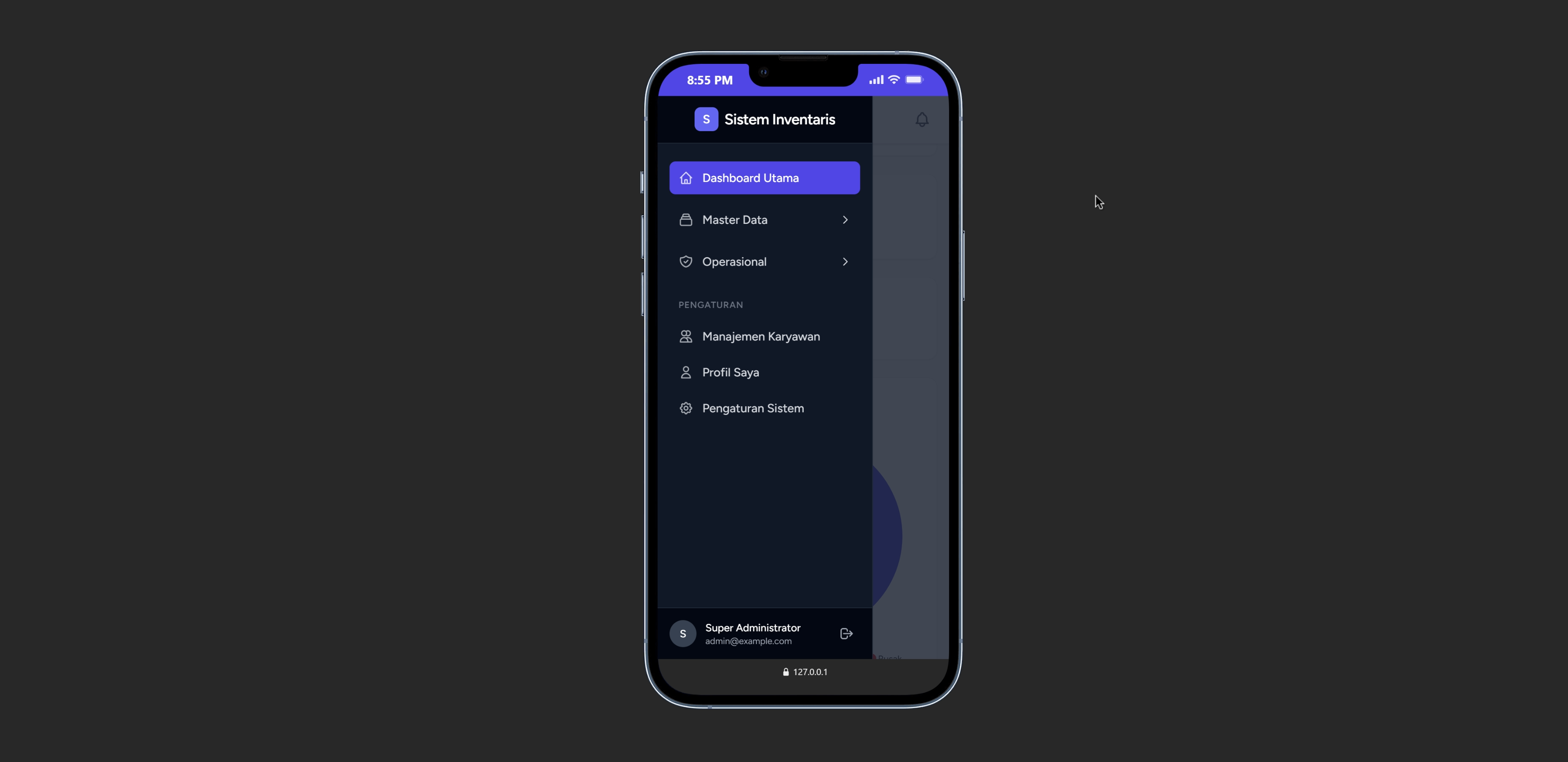Tampilan Mobile PWA Scanner